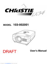 Christie 103-002001 User Manual