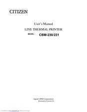Citizen CBM-230 User Manual