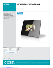 Coby DP350 - Portable Digital Photo Album Specifications