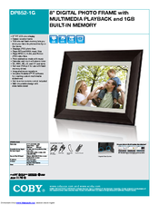 Coby DP852-1G - Digital Photo Frame Specifications