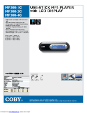 Coby MP300-1G - MP 300 1 GB Digital Player Specifications