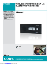 Coby CVM510 Specification Sheet
