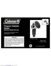 Coleman 5036 Propane Series Instructions For Use Manual