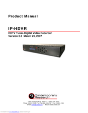 Contemporary Research IP-HDVR Product Manual