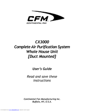 CFM CX3000 User Manual