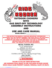 King Kooker OUTDOOR COOKERS Use And Care Manual