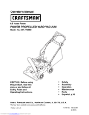 Craftsman 247.77099 Operator's Manual