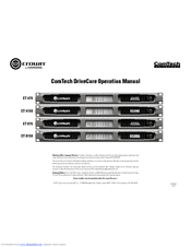 Crown ComTech DriveCore CT 4150 Operation Manual
