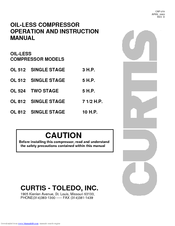 Curtis OL 524 Operation And Instruction Manual