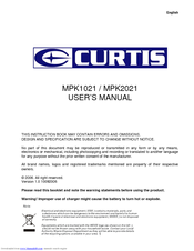 Curtis MPK2021 User Manual