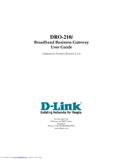 D-Link DRO-210i User Manual
