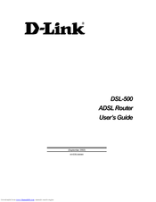 D-Link DSL-500 User Manual