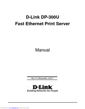 D-LINK DP-300U PRINT SERVER USER MANUAL 