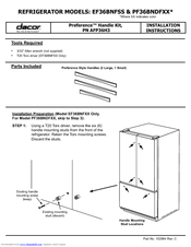 Dacor Epicure EF36BNFSS Installation Instructions