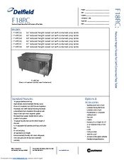 Delfield F18RC68 Specification Sheet