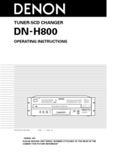 Denon DN-H800 Operating Instructions Manual