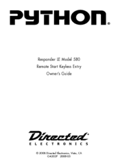 Directed Electronics Python 580 Owner's Manual