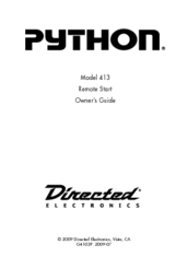 Directed Electronics PYTHON 413 Owner's Manual