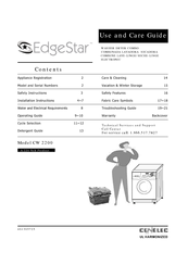 EdgeStar CW 2200 Use And Care Manual