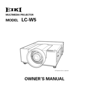 Eiki LC-W5 Owner's Manual