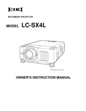 Eiki LC-SX4L Owner's Instruction Manual
