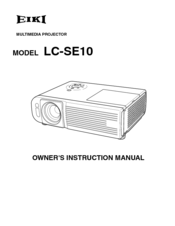 Eiki LC-SE10 Owner's Instruction Manual