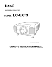 Eiki LC-UXT3 Owner's Instruction Manual