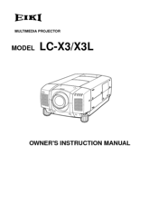 Eiki LC-X3 Owner's Instruction Manual