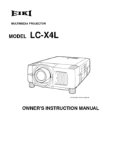 Eiki LC-X4L Owner's Instruction Manual