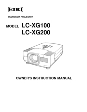 Eiki LC-XG200 Owner's Instruction Manual