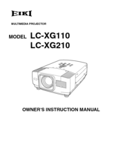 Eiki LC-XG210 Owner's Instruction Manual