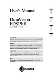 Eizo DURAVISION FDS1901 User Manual
