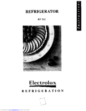 Electrolux RF 502 Instructions Manual