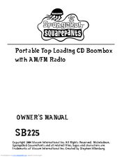 Emerson SpongeBob Squarepants SB225 Owner's Manual