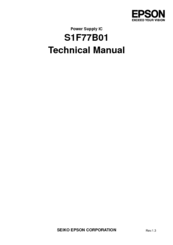 Epson S1F77B01 Technical Manual