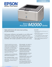 Epson AcuLaser M2000DN Specifications