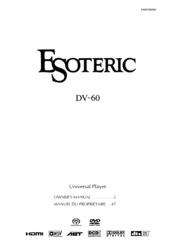 Esoteric DV-60 Owner's Manual