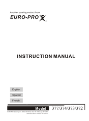 Euro-Pro 373 Instruction Manual
