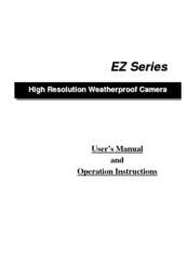 EverFocus EZ Series User's Manual And Operation Instructions