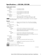 Extron electronics CCR 306 Specifications