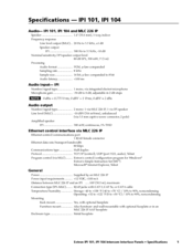 Extron electronics IPI 101 Specifications
