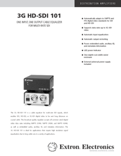 Extron electronics 3G HD-SDI 101 Specifications