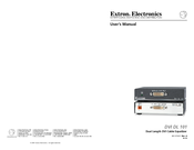 Extron electronics Dual Length DVI Cable Equalizer DVI DL 101 User Manual