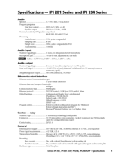 Extron electronics MediaLink IPI 201 Specifications