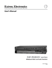Extron electronics SW RGBHV Series User Manual