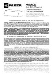 Faber Magnum Installation Instructions Manual