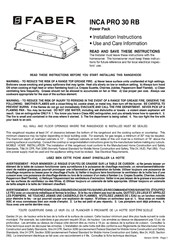 Faber INCA PRO 30 RB Instruction Manual