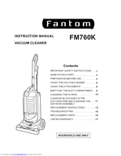 Fantom FANTOM FM760K Instruction Manual