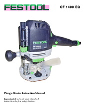 Festool Plunge Router I Instruction Manual