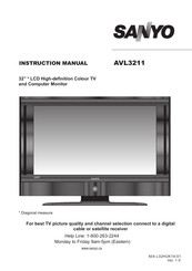 Sanyo AVL3211 Instruction Manual
